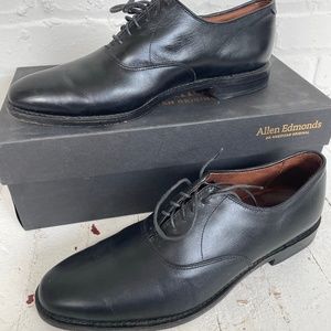 Allen Edmonds Carlyle Men's Leather Plain Toe Oxfords 10.5 D  Black